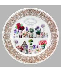 Тарелка декоративная Цветы Прованс