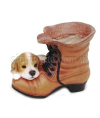 Кашпо Ботинок с собачкой